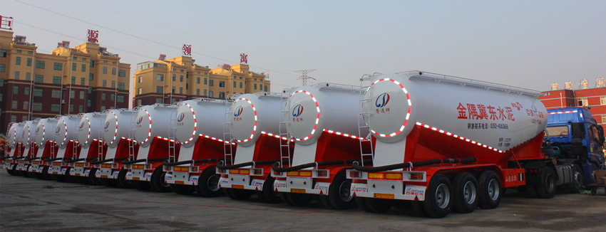 FUWA BPW Optional 3 Axle Cement Carrier Trailer Tanker Truck for Bulk Silo Tank Transport