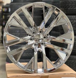 Quality CT2009 26 GMC Replica Rims Chrome Wheels Tires For Tahoe Silverado Sierra Escalade wholesale