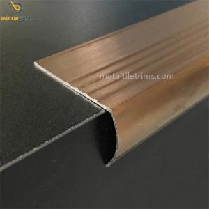 Quality Metal Rose Gold Stair Nosing Tile Trim 40x25mm For Decoration wholesale