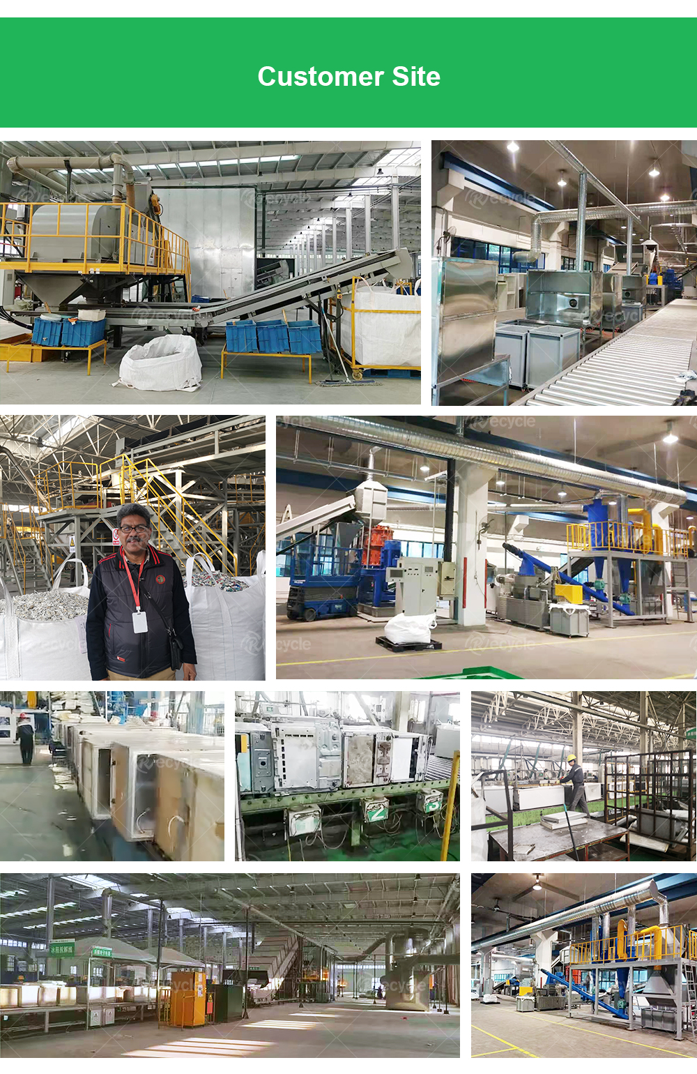 Automatic Waste Refrigerator Recycling And Dismantling Plant CE Certerfication