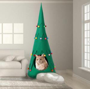 Quality Cat Christmas Bed Comfortable Kitten Bed Christmas Tree wholesale