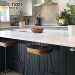 Standard Itaily Kitchen Cabinet Customized Melamine Laminated Wood Grain And