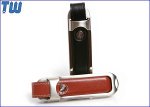 Quality Long Stick Leather 4GB Pendrive Disk Product Smooth Metal Edge wholesale