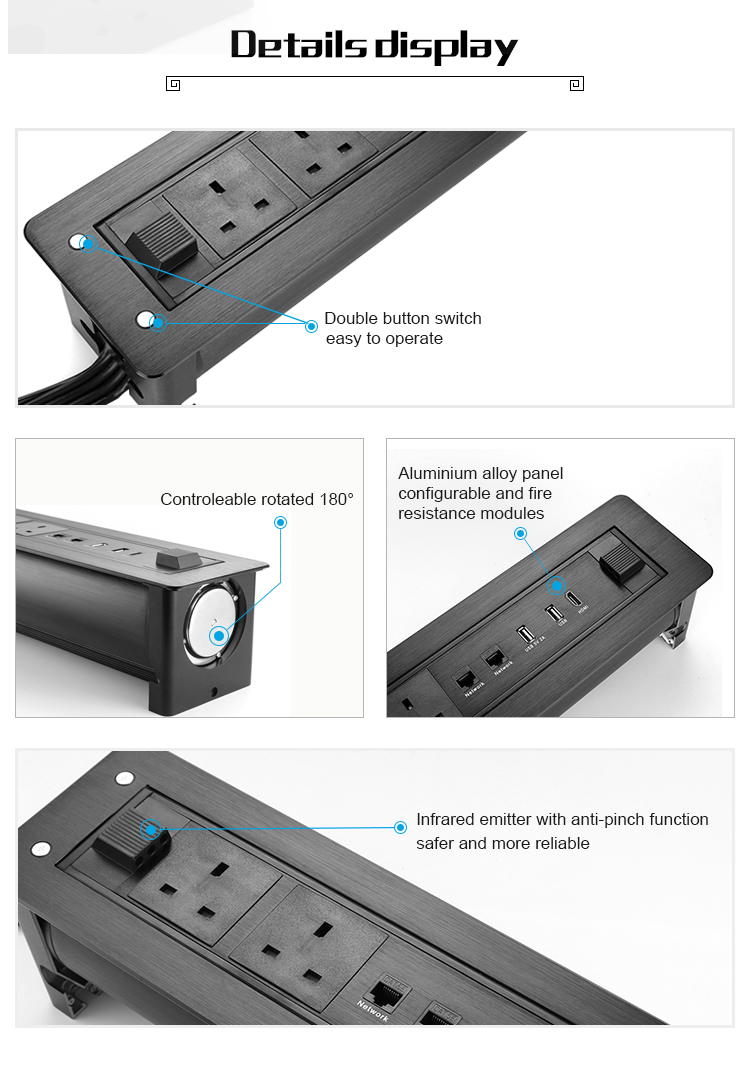 Power Grommet Conference Table Electrical Sockets Removable