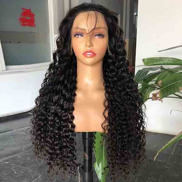 Water Wave HD Frontal 13x6 Wig Human Hair Wigs Lace Super Double Drawn