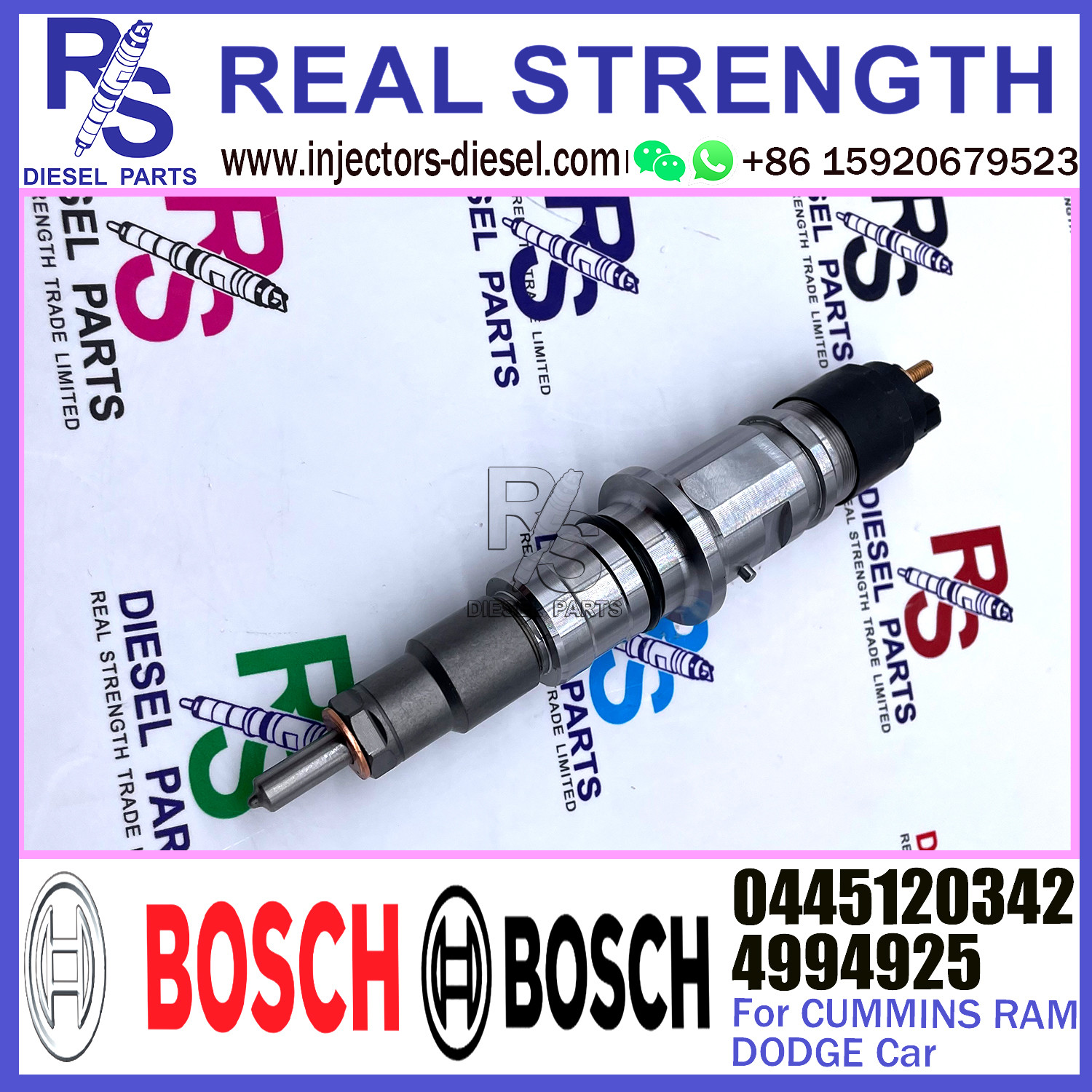 0445120342 4994925 BOSCH Diesel Injector For Cummins Dodge Ram ISB 6.7L Pick Up 2013-2018