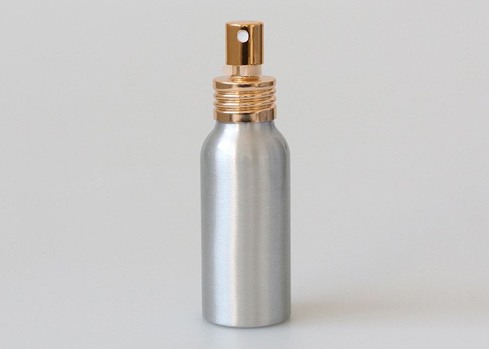 100ml Aluminum Cosmetic Bottles With Fine Mist Spray Pump 110mm High