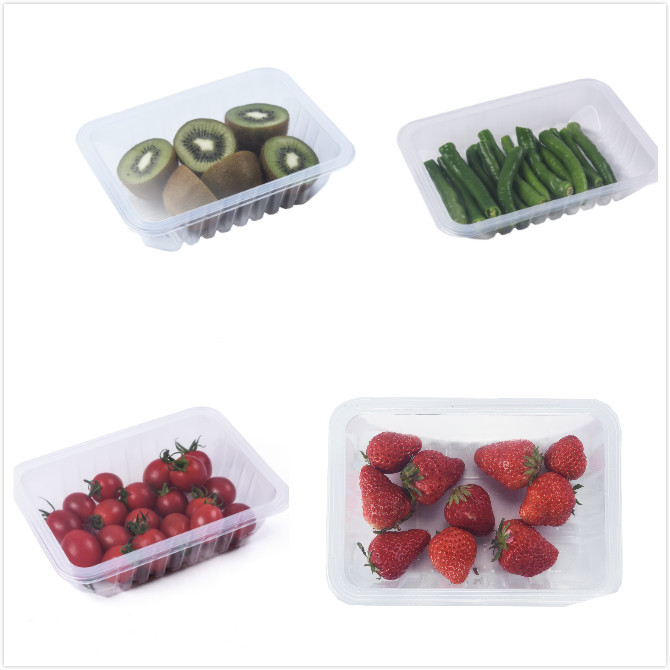 PLC Industrial Vacuum Food Sealer MAP Tray Packaging Machine With Trays