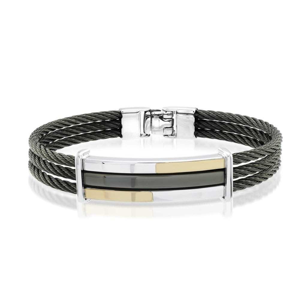 Men Black Stainless Steel Beaded Necklace Ball Chain With Zipper Jewelry Necklace