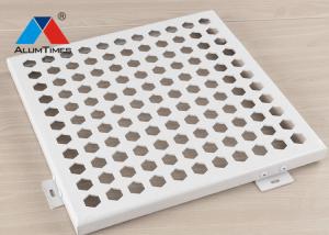 Quality Recyclable Aluminium Perforated Panel , Exterior Decorative Aluminum Mesh Panels wholesale