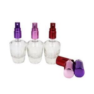 Quality Clear Refillable Glass Perfume Bottle 30ml Capacity With Aluminum Sprayer wholesale