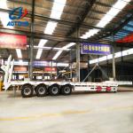 Transport Excavator Heavy Duty Gooseneck Low Bed Semi Truck Trailer 4 Axles 80T