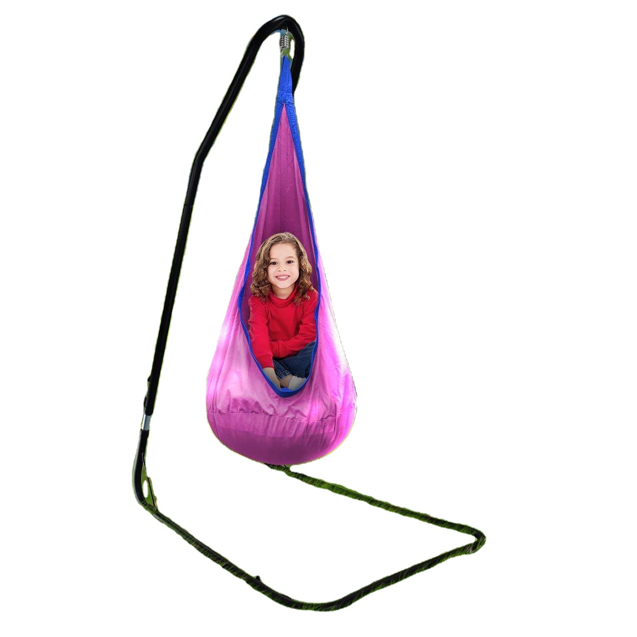 Adjustable Metal Curved Hammock Chair Swing Stand for Hanging Chairs in Modern Design