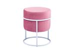 Living Room 0.072CBM 4.5kg Velvet Foot Stool With Metal Legs