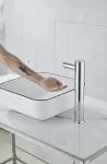 Solid Brass Silver Thermostatic Intelligent Electricity Shower Faucet