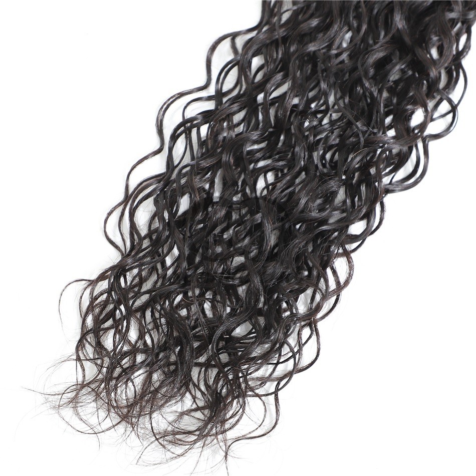 Natural Black Water Wave Remy Human Hair Bundles Sew In Weave Bundles Brazilian Bundle Deals
