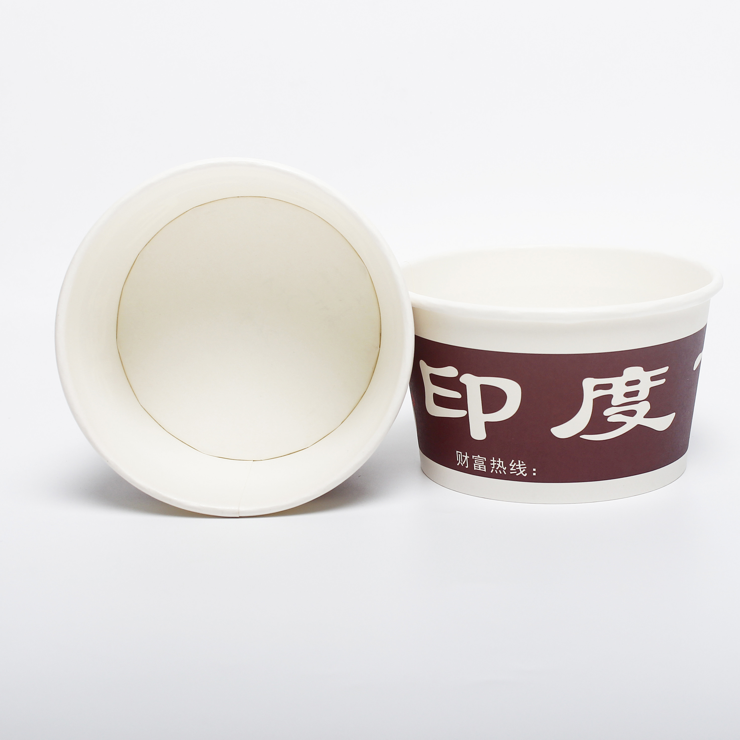 Packaging Box Paper Bowl custom printing LOGO LOGO one-time thickening PE film take-out brand custom