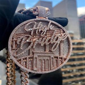 Quality 8 Inches Hip Hop Jewelry Mens Letter Pendant Iced Out Hip Hop Chains For Mens wholesale