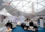 19m Strong Geodesic Dome Party Tents with White PVC Roof Cover For Movies