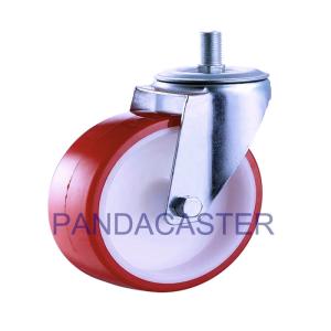Quality Swivel Industrial Stem Casters 125mm 5 inch Polyurethane Wheels wholesale