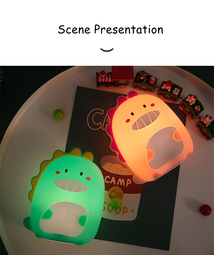 New Dinosaur Night light Warm Atmosphere Lamp USB rechargeable Sleeping Night Light For Children Kids Holiday Gift