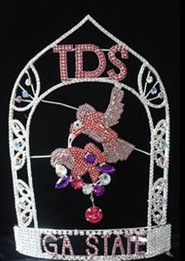 birds theme pageant event crowns tiaras rhinestone crystal crowns wholesale