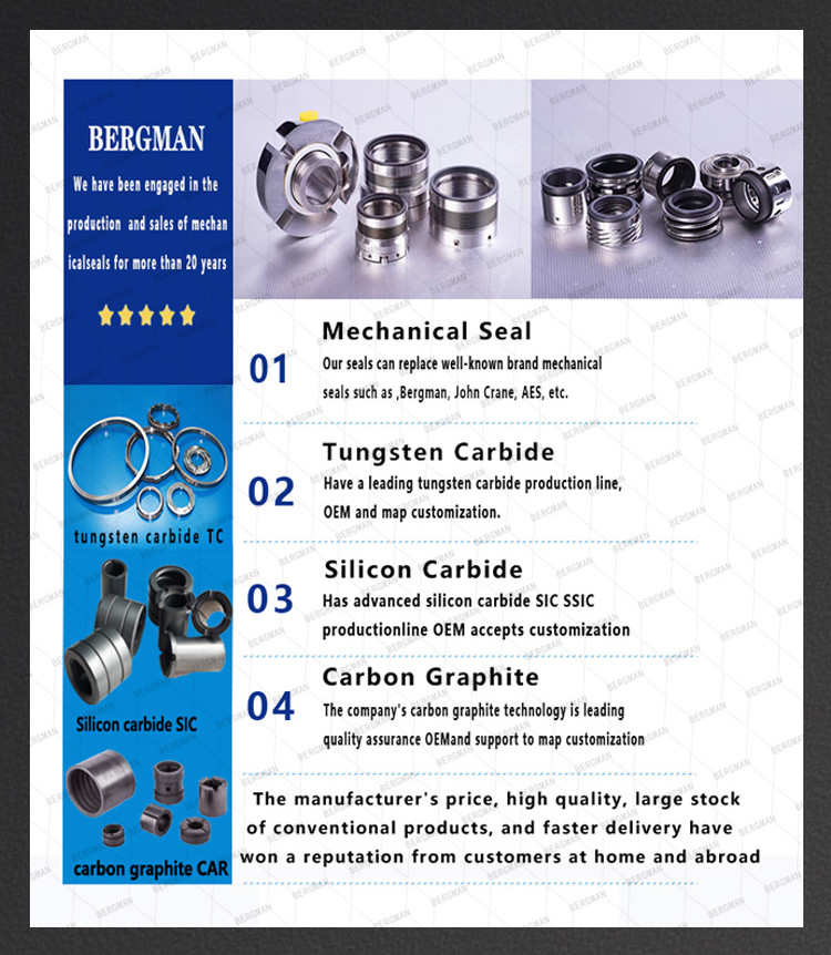 BERGMAN 58U 59U 24mm-80mm Lixin Dyeing Machine Pump Mechanical Seal