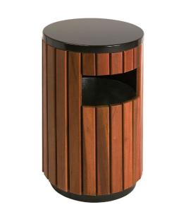 Quality Single Barrel ISO14001 13.2gal Outdoor Wooden Trash Can wholesale