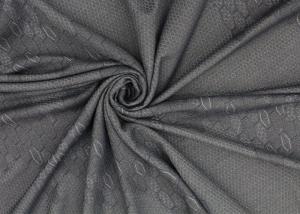 Quality 260gsm Mattress Quilting Fabric Linen Gray Polyester Knitted Jacquard Protective Fabric wholesale