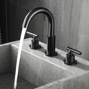 Quality 8In Widespread Bathroom Sink Faucet Matte Black Centerset Faucet wholesale