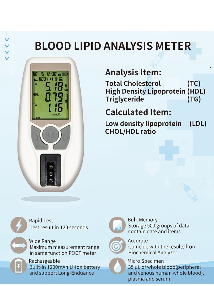 Poct Multi Function Lipid Triglycerides Dry Biochemical Analyzer Blood Test Machine