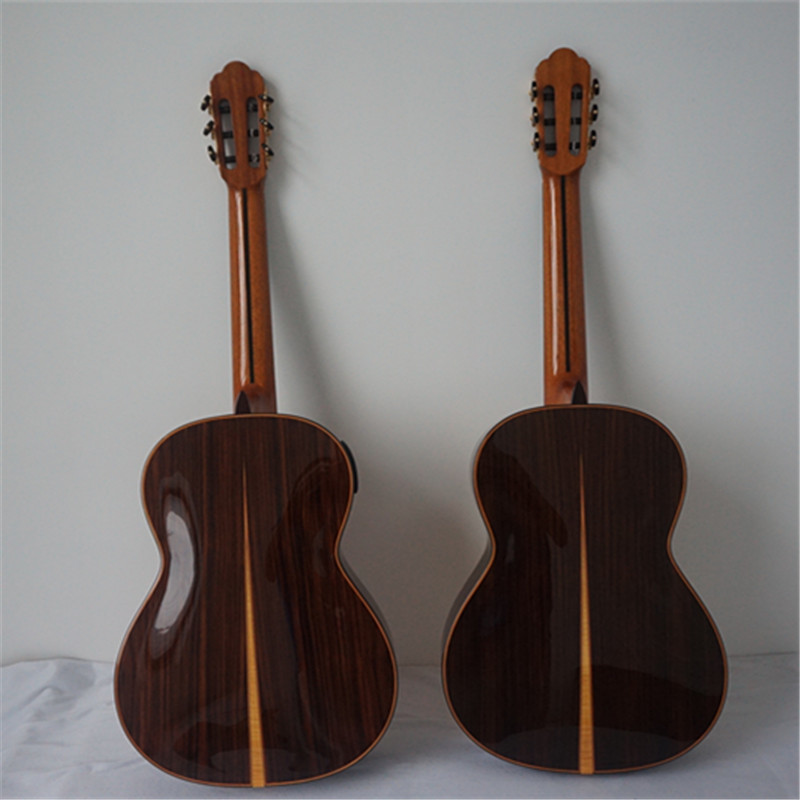 Yulong Guo Handmade Double Top Classical Guitar Model Chamber String Scale 650mm Solid Spanish Cedar Neck Double Top By