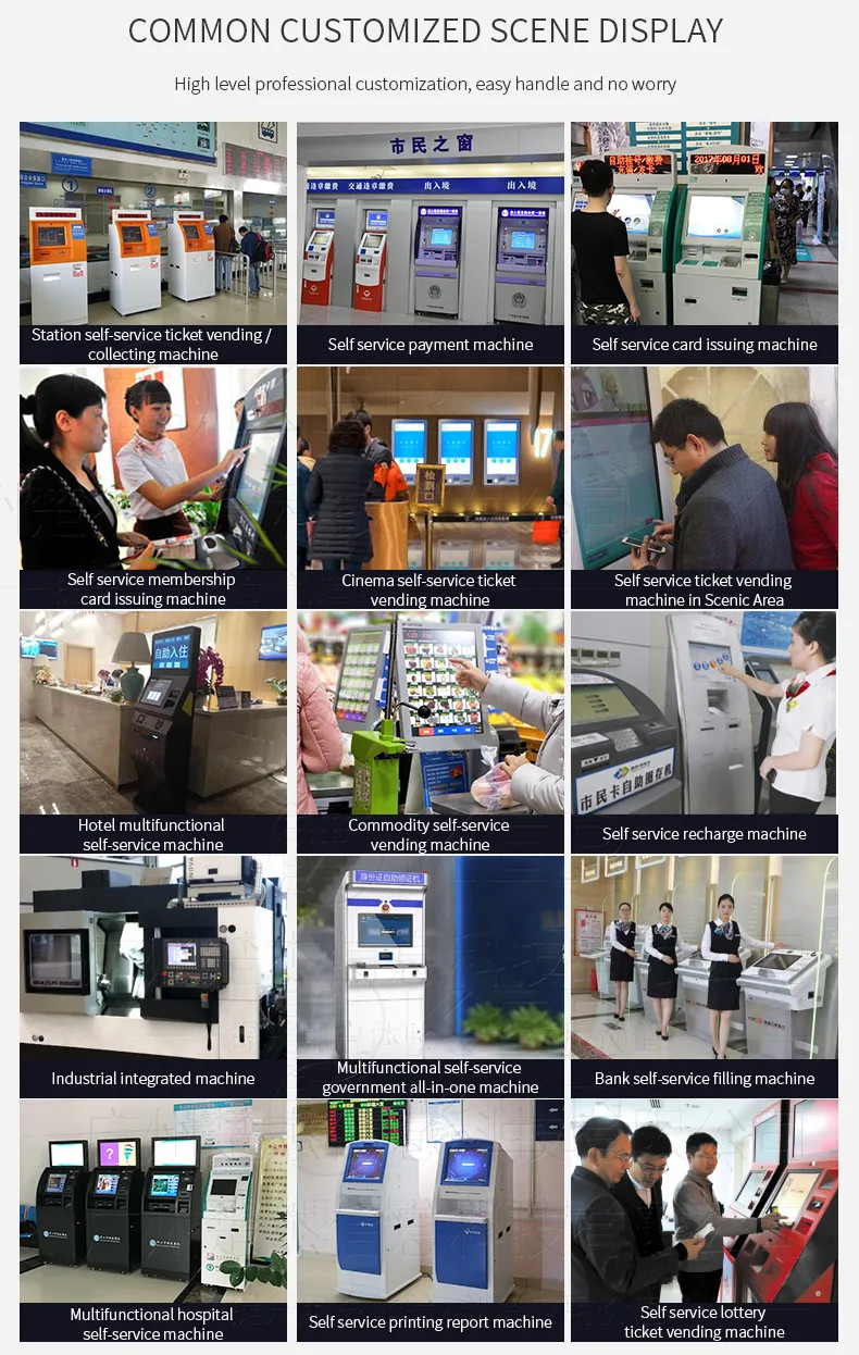 Government Service Terminal Cheque Scanner Document Scanning Self Service Kiosk