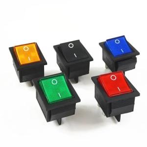 Quality Illuminated Rocker Switch 12V &amp; 230V Dpst on/off 31X26mm Red Blue Green Yellow wholesale