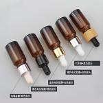 Glass Collar Luxury Empty Cosmetic 50ml Round Matte Frosted Face Serum Bottle