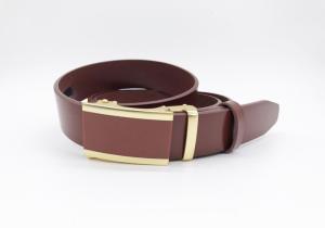 Quality 3.5cm Width Mens Automatic Buckle Belt Custom Size Gold Buckle Color wholesale