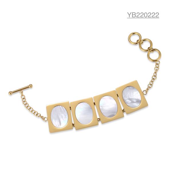 16cm Shell Pendant Jewelry Lush White Fritillary Inlaid Hanging Buckle Bangle