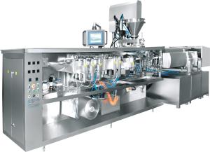 Quality Vacuum Rotary Pouch Packing Machine , Rotary Packaging Machine For Stretch Film Food wholesale