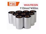 Yellow Resin Flat Thermal Transfer Ribbon , Printability Zebra Ink Ribbon