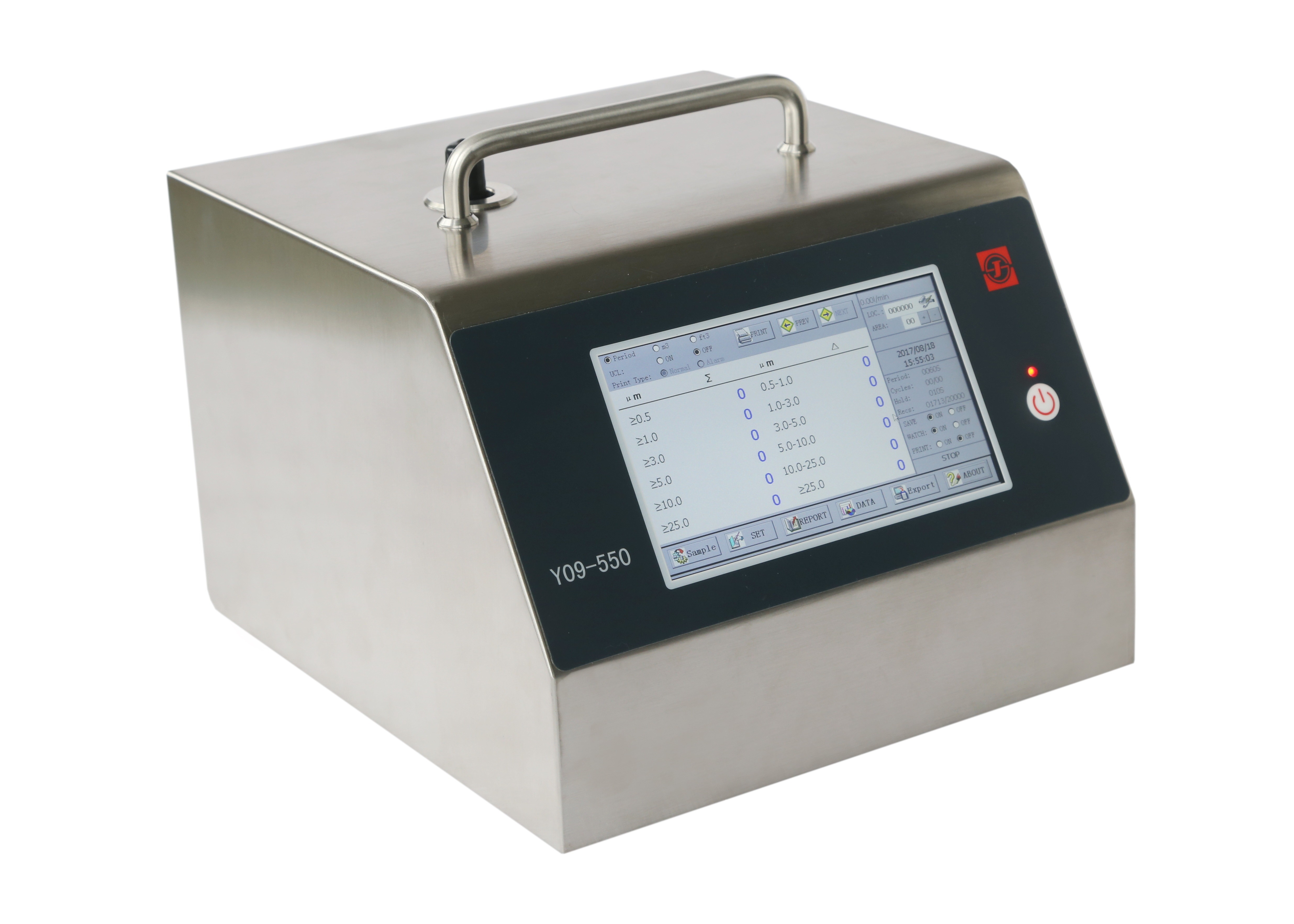 DC16.8V SUS316L Laser Sensor Air Particle Counter 100LPM