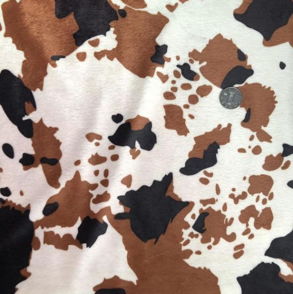 100% polyester printed animals extra soft velboa fabric used for toys/sofa