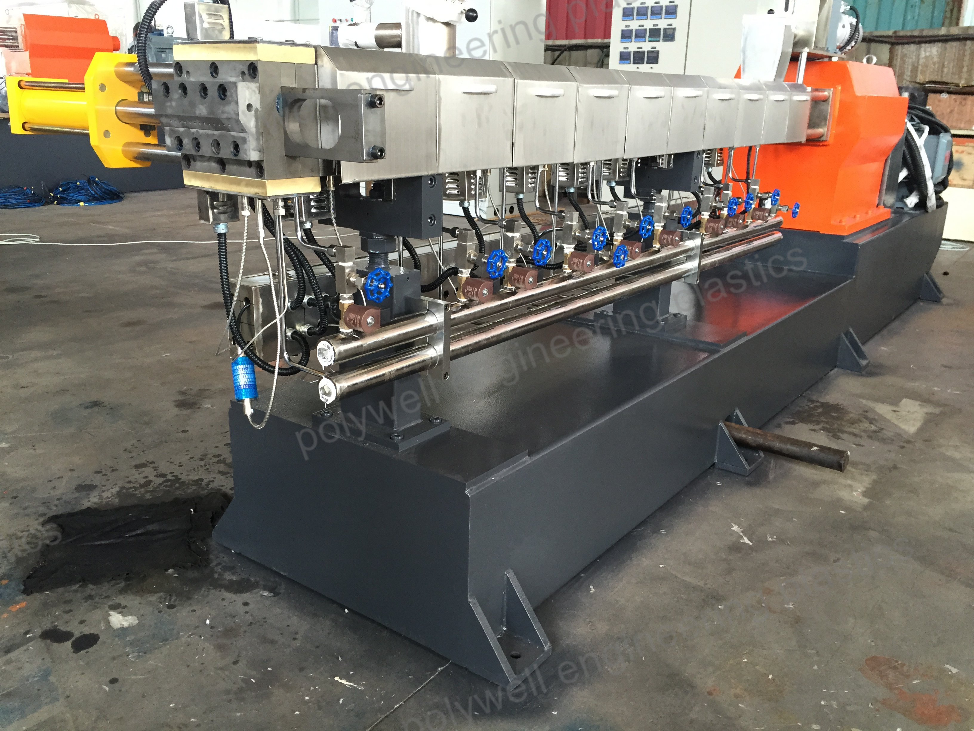 Twin-Screw Modified PA66 With Glass Fiber Pellet Making Machine Polyamide Extrusion machine