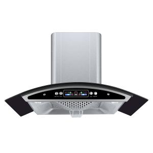 Quality Wall Mounted Kitchen Arc Glass Chimney Hood Copper Motor OEM wholesale
