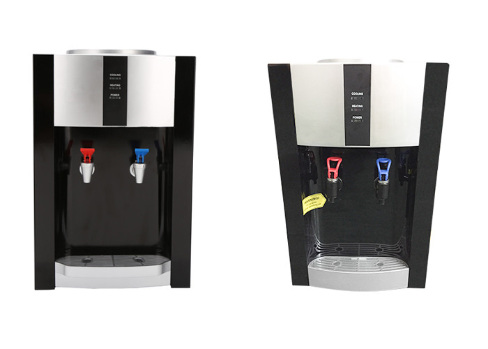 Bottled Desktop Water Dispenser Hot and Cold WaterDispenser Silver Black Color ABS Plastics Housing