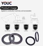 Excavator Hydraulic OK Piston Compact Seal For Construction Works POM NBR