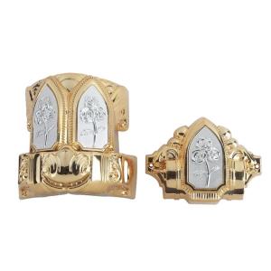 Quality Plastic Metal Iron Silver Gold Madrid Casket Hardware 15-D# wholesale