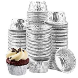 Quality 200ml 260ml Disposable Foil Baking Egg Tart Cake Cups Aluminum Foil Tart Pan wholesale