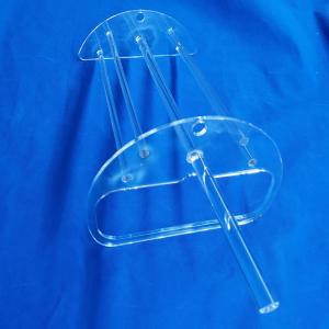 Quality Fused Silica Quartz Science Lab Glassware Glass Boat Wafer Carrier For Furnace wholesale