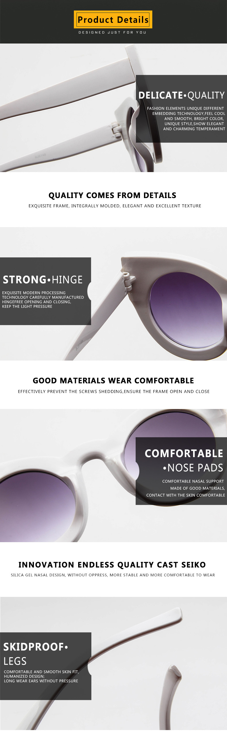 Butterfly Cat Eye Glasses Plastic Frame Clear Gradient Lens Sunglasses