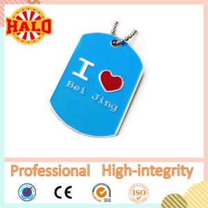 Quality Heart shape name dog tag thick sublimation dog tag keychain wholesale